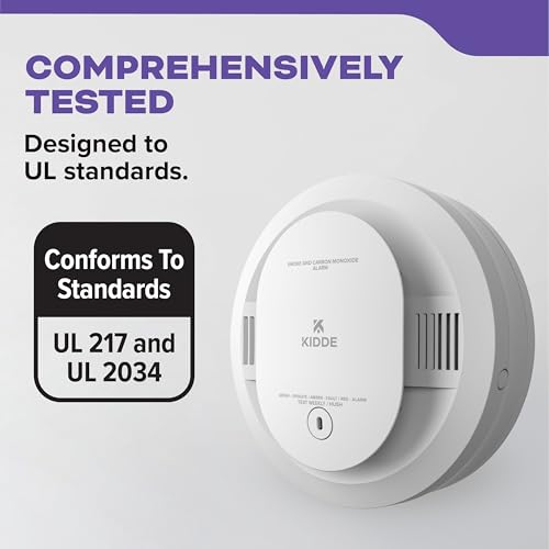 Kidde Hardwired Smoke & Carbon Monoxide Detector, 10-Year Battery Backup, Interconnectable LED Warning Light Indicators, 30CUA10 - Image 7