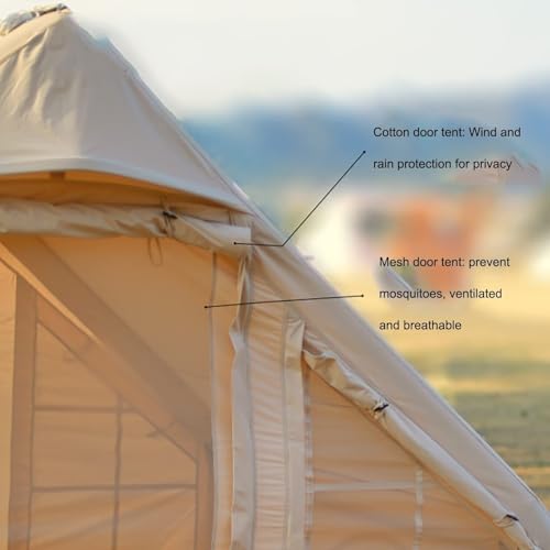 Inflatable Tent for Camping 4-6 Person Tent, Large Space Instant Tent Without Tent Pole, Outdoor Glamping Camping Cabin Tent Shelter Camping Hub Tent - Image 7