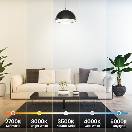 Feit Electric A19 LED Light Bulb, 60W Replacement, Dimmable, Selectable Color Temperatures (2700K-5000K), 800 Lumens, General Purpose Light Bulbs, 15,000-Hour Lifetime, OM60DM/5CCTCA/LED/ 10 Pack - Image 3