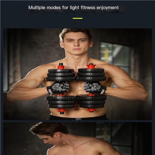 Dumbells Barbell Dumbbell Men's Fitness Home Women's Equipment Adjustable Weight Pair Of Small Piece Set Sub-bell Dumbell Set (Black 24KGA) - Image 8