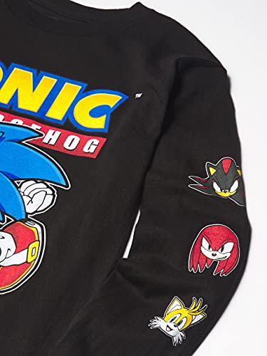 SEGA boys Sonic the Hedgehog Long Sleeve Tee - Sonic, Tails, Knuckles Sega T Shirt, Black, 4 US - Image 2