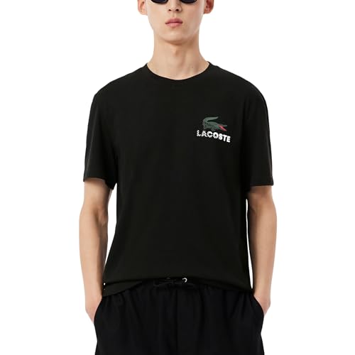 Lacoste Men's Regular Fit Cotton Jersey Blend T-Shirt, Black, 4X-Large