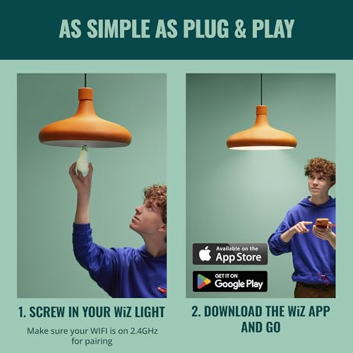 WiZ Connected 65W BR30 Color LED Smart Bulb - Pack of 6 - E26 - Indoor - Connects to Your Existing Wi-Fi - Control w/Voice or App + Activate w/Motion - Matter Compatible - Image 5