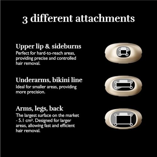 Silk'n Hair Removal Device for Women and Men, Silk'n 7 Professional IPL with Rotating Head, Painless Salon-Quality Results Starting in 3 Weeks, Face and Body with 3 Smart Attachments Gold - Image 4