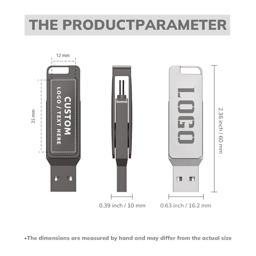 Custom Swivel Metal OTG Flash Drive – Personalized USB 3.0 + Type-C Dual Interface Thumb Drive, Branded Logo USB Stick for Business Gifts, Events, Promotions (100,8 GB) - Image 6