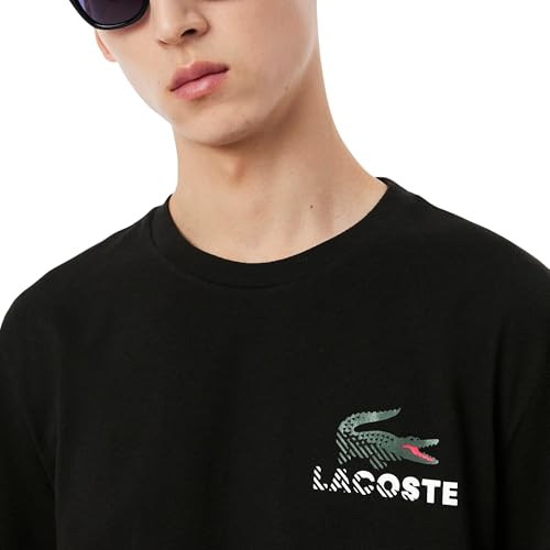 Lacoste Men's Regular Fit Cotton Jersey Blend T-Shirt, Black, 4X-Large - Image 4