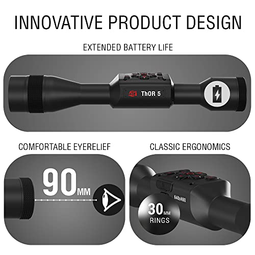 ATN Thor 5 640 Smart HD Thermal Scope with 640x480, 12 Micron Sensor | Magnification, Full HD Video Recording, Smooth Zoom | Exclusive Signature Series Kit - Image 6