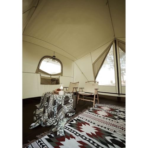 Double Layer Family Camping Tent with 2 Mesh Door 2 Mesh Windows Instant Cabin Tent 3-4 Person Extra Large Tent for Camping Hiking Traveling - Image 5