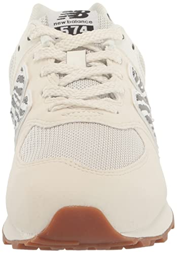 New Balance Kids 574 V1 70s Racing Lace-up Sneaker, SEA Salt/Black/Stone Pink, 5 W Big Kid (8-12 Years) - Image 2