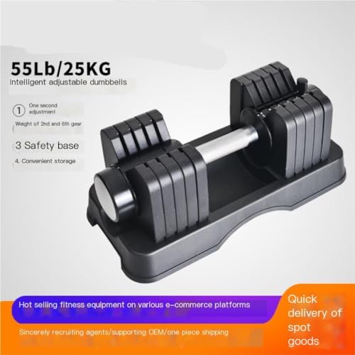 Dumbells 55lb Adjustable Dumbbell 1 Second Quick Weight Adjustment Intelligent Adjustment 25kg Dumbbell Fitness Set Dumbell Set - Image 2