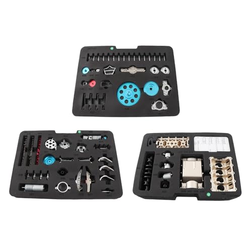 plplaaoo 4 Cylinder Engine Kit All Metal DIY Assembled Model Electric Four Cylinder Engine Mechanical Car Toys for Kids Adults Collectors Aluminum Alloy Stainless Steel 158.5x182x117mm - Image 7