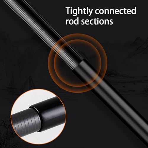 Lightweight Fishing Rod Telescopic and Reel Combo carp ice Pole Carbon Hand Gear Set (4.8m) () - Image 6