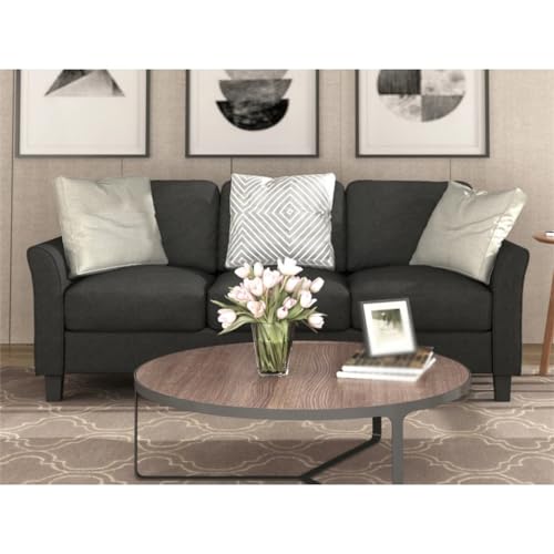 DUYHBAWRS Living Room Sets Furniture Armrest Sofa Single Chair Loveseat 3-Seat (Chair,3-Seat, Black) - Image 4