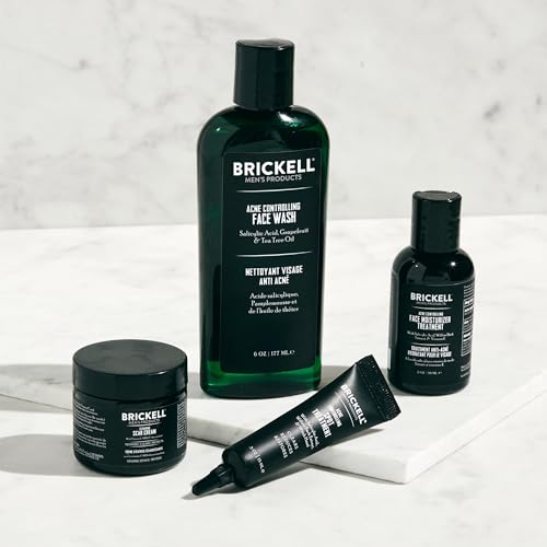 Brickell Men's Acne Controlling System for Men, Acne Fighting Face Moisturizer Treatment, Face Wash, Spot Treatment, and Scar Cream, Natural & Organic - Image 2