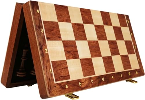 EHVYBDX International Chess Wooden Chess Set Professional Luxury Chess Set Portable Travel Chess Board for Educational Family Birthday Game Chess Gifts - Image 6