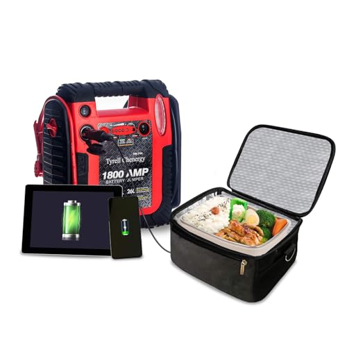 Tyrell Chenergy New Upgrade 1800A Car Battery Jump Starter with Air Compressor, 20000mAh 12V Auto Lead-Acid Battery Booste, 260PSI Tire Inflator (Up to 8.0L Gas/Diesel) with LED Light & USB - Image 5