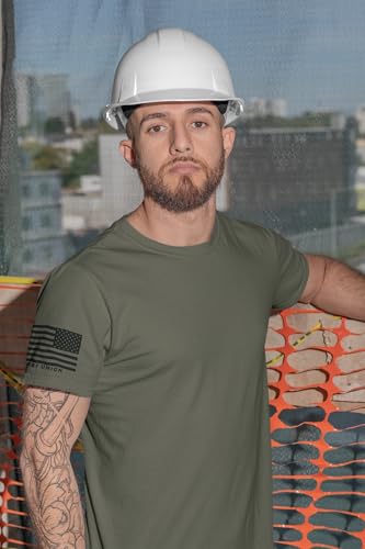 Shirt Union Men’s Fresh Premium T-Shirt 6 Pack, Patriotic, American Graphic Tee, USA & Freedom Style Shirt (US, Alpha, 3X-Large, Regular, Regular, Military Green, Black, Heather Grey, Sand, Navy, Red) - Image 5