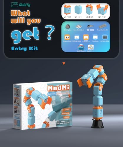 ModMi Modular Smart Robot Arm Kit for Scratch & Arduino, Kids Ages 10-12 12-16 STEM Science Kits Coding Gifts, 10 11 12 13 14 15 16 Year Old Boys Girls Teens Cool Engineering Building Tech Toys - Image 7