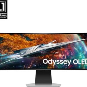 Samsung 49″ Odyssey OLED G9 (G95SC) Curved Smart Gaming Monitor, QD-OLED, 240Hz, 0.03ms, FreeSync Premium Pro, G-Sync Compatible, Dual QHD, Neo Quantum Processor, LS49CG954SNXZA