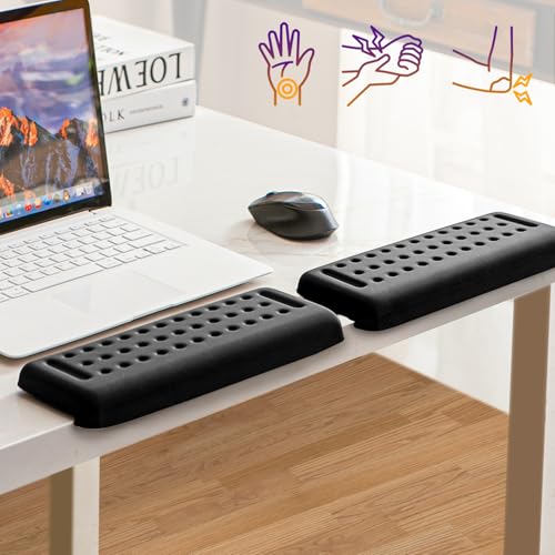RWORCP L-Shaped Keyboard Wrist Rest, Ergonomic Elbow Pad for Desk,Memory Foam Elbow Support Padding with Non-Slip,Easy Typing, Pain Relief, for Computer, Laptop, Gaming(Classic Black) - Image 4