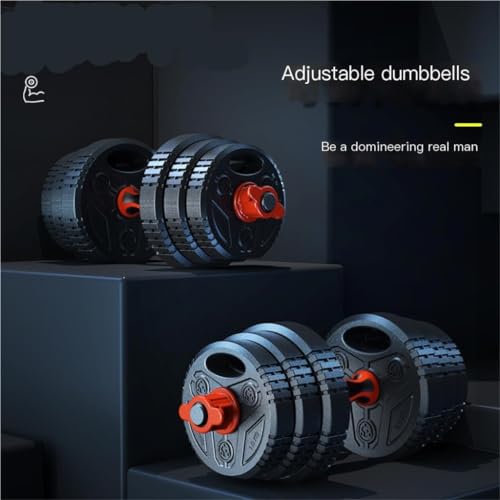 Dumbells Barbell Dumbbell Men's Fitness Home Women's Equipment Adjustable Weight Pair Of Small Piece Set Sub-bell Dumbell Set (Black 24KGA) - Image 2