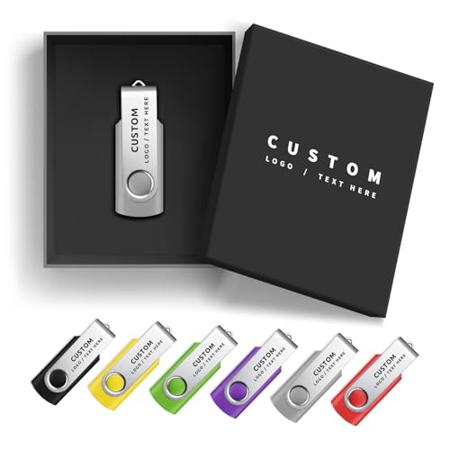 Custom USB Flash Drive, Personalized Swivel USB Thumb Drive Memory Stick, Portable High Speed USB Pen Drive U Disk for External Data Storage (128GB,100PCS) - Image 4
