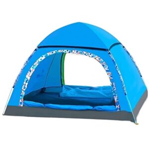 AkosOL Tents for Camping Beach Tents Automatic Quick Opening Camping Tent Large Space Super Breathable Outdoor Tent 2-3 Person Rainproof Family Tents for Camping Hiking Traveling, 150x200x110cm, Blue