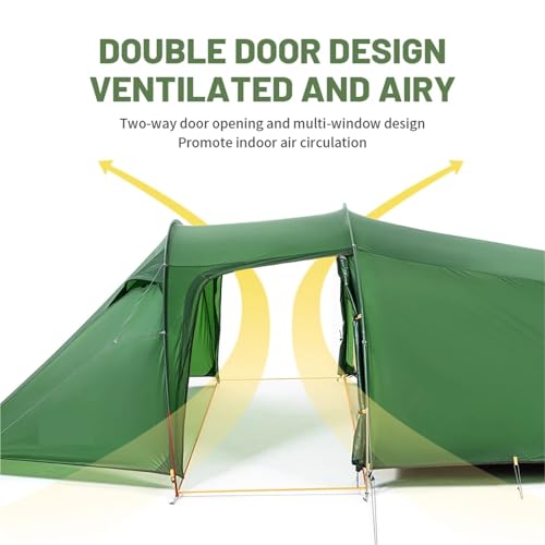 2-4 Person 4-Season Camping Tent – 20D Waterproof Ultralight Family Hiking Travel Tent(15D UL 3P) - Image 4