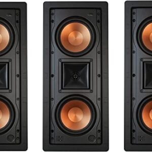 Klipsch R-5502-W II in-Wall Left, Center or Right (LCR) in-Wall or in-Ceiling Speaker Three-Pack