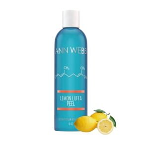 Ann Webb Lemon Luffa Peel – Lemon Glycolic Mask -All Natural Fruit Enzyme Brightening Face Mask w/Fruit Acids & Antioxidants Brightens Dull Complexion, Exfoliates & help w/Hyperpigmentation. (6oz)