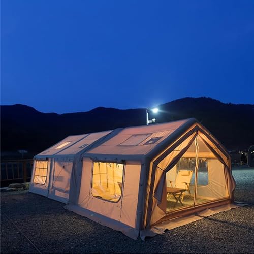 Large Inflatable Glamping Tent Oxford Camping Tent Outdoor Blow Up Tent Rain and Sun Protection, Easy to Set Up and Comfortable to Use - Image 5