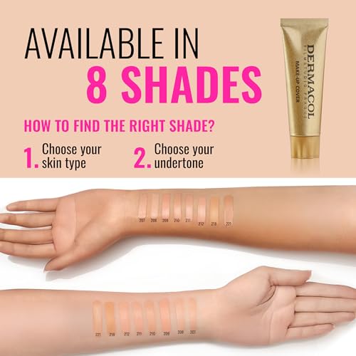 Dermacol - Mini Full Coverage Foundation 13g, Liquid Makeup Matte Foundation with SPF 30, Waterproof Foundation for Oily Skin, Acne, & Under Eye Bags, Long-Lasting Makeup Products Shade- 218 - Image 7