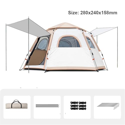 Double Layer Large Camping Tent for Family, Outdoor Recreation, and Parties – Easy Setup Tent for Hiking, Beach, Picnic, and Protection from Rain & Wind - Image 3