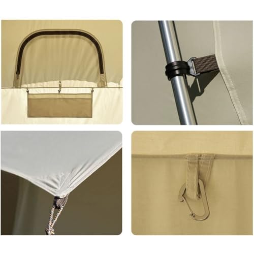 Double Layer Family Camping Tent with 2 Mesh Door 2 Mesh Windows Instant Cabin Tent 3-4 Person Extra Large Tent for Camping Hiking Traveling - Image 4