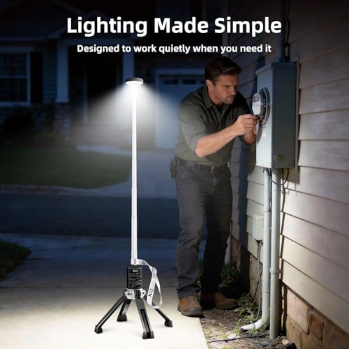NJZ Telescopic Camping Light — Simple & Reliable Lighting for Everyday Use, Adjustable Height, 3 Brightness Levels, Portable Light for Camping, Home, and Outdoor Evenings - Image 7