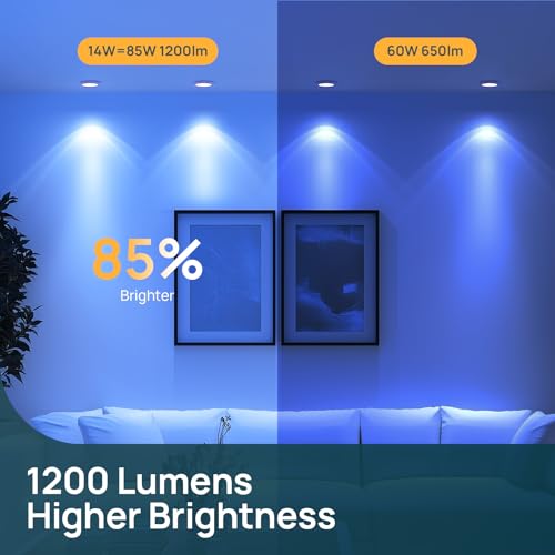 Linkind BR30 Smart Light Bulbs,1200LM Smart Flood Light Bulbs Compatible with AiDot App, Alexa, Google Home, E26 RGBTW Recessed Color Changing Bulbs, 2.4GHz WiFi Only, LED Light Bulbs 14W=85W,2Pack - Image 2