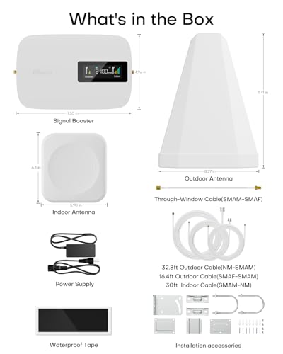Cell Phone Booster for Home Office | Up to 2500 Sq Ft | Cell Phone Signal Booster Boosts 5G, 4G LTE for All U.S. Carriers—Verizon, AT&T, T-Mobile&More | HD Display | App Support | FCC Approved - Image 9