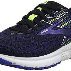 Brooks Mens Adrenaline GTS 19 Running Shoe – Black/Blue/Nightlife – D – 12.0