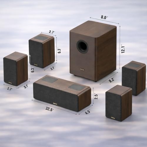 True 5.1.4 Hi-Fi Dolby Atmos Surround Sound System, 900W Home Theater Sound Bar for Smart TV, Center Channel Speaker with 4 Surrounds, 25Hz Ultra-Deep Subwoofer, HiFi-Grade Crossover, Soundbar eARC - Image 9