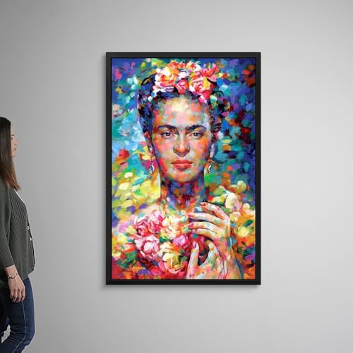 Frida Black Float Frame Canvas Art, Artwork - Image 2