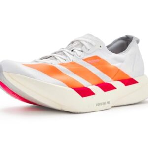 adidas, Mens, Adizero Adios Pro 4 Running Shoes, White/Lucid Red, 11.5, D – Medium