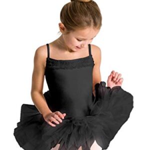 Capezio Big Girl’s Ruffle Yoke Tutu Dress Dress, Black, Medium