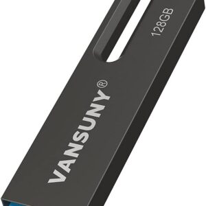 Vansuny 128GB Flash Drive Metal Waterproof USB Drive USB 3.0 Ultra High Speed Memory Stick, Portable Thumb Drive for PC/Tablets/Mac/Laptop