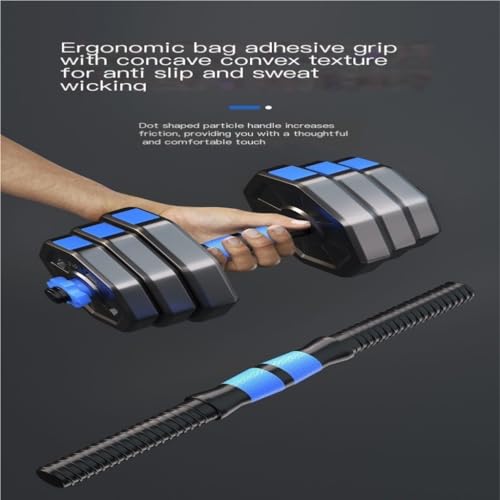 HAMEXLN Dumbbel Adjustable Dumbbell Set For Use As Dumbbells, Barbells, Kettlebells, Fitness Equipment For Men And Women Barbell, Blue - Image 7