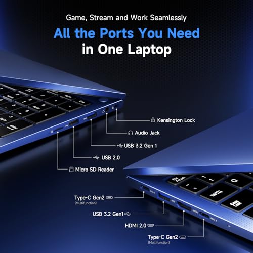 NIMO 15.6" IPS FHD-Gaming-Laptop, AMD 8 Cores Ryzen 7 7735HS 16GB DDR5 RAM 512GB SSD (Beats i7-12650H) Computer with Radeon 680M 100W Type-C Charger Backlit Keyboard Fingerprint, for Gaming Business - Image 7