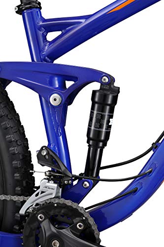 Mongoose Salvo Sport Mountain Bike for Adult, 18-Speed Trigger Shifter, 29-Inch Wheels, Full Suspension, 16-Inch Small Frame, Hydraulic Disc Brakes, Blue - Image 6