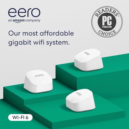 Amazon eero 6+ mesh wifi system - Supports internet plans up to a Gigabit, Coverage up to 4,500 sq. ft., Connect 75+ devices, 3-pack - Image 7