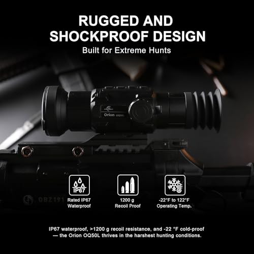 KINGNIGHT Orion OQ50L 640x512 12um 50mm Thermal Imaging Rifle Scope with Built-in Laser Rangefinder and Ballistic Calculator, High Sensitivity IR Vision, Waterproof & Durable Design - Image 3