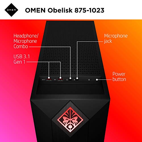 Omen by HP Obelisk Gaming Desktop Computer, 9th Generation Intel Core i9-9900K Processor, NVIDIA GeForce RTX 2080 SUPER 8 GB, HyperX 32 GB RAM, 1 TB SSD, VR Ready, Windows 10 Home (875-1023, Black) - Image 8