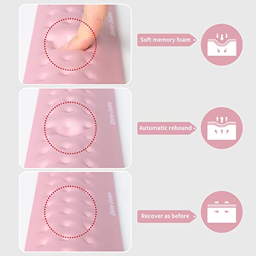 UnivoColors Pink Superfine Memory Foam Keyboard Wrist Rest Soft Gel Ergonomic Wrist Support Pad for Computer, Laptop, Office, Gaming, Typing - Image 4